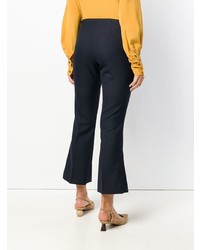 Pantalon flare bleu marine Erika Cavallini