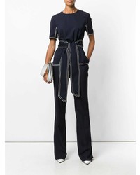 Pantalon flare bleu marine Victoria Victoria Beckham