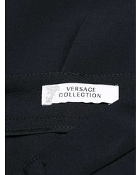 Pantalon flare bleu marine Versace Collection