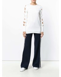 Pantalon flare bleu marine Victoria Victoria Beckham