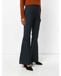 Pantalon flare bleu marine Ellery