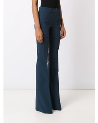 Pantalon flare bleu marine Gloria Coelho