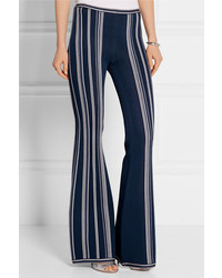 Pantalon flare bleu marine Herve Leger