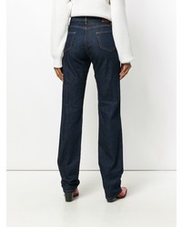 Pantalon flare bleu marine Prada Vintage