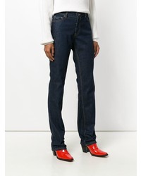 Pantalon flare bleu marine Prada Vintage