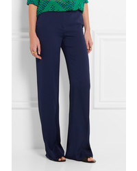 Pantalon flare bleu marine Diane von Furstenberg