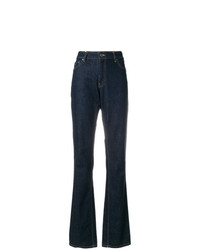 Pantalon flare bleu marine Prada Vintage