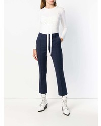 Pantalon flare bleu marine Sportmax