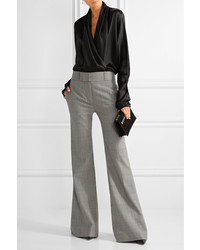 Pantalon flare en laine gris Gareth Pugh