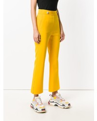 Pantalon flare jaune MSGM