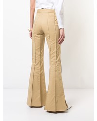 Pantalon flare marron clair Rosie Assoulin