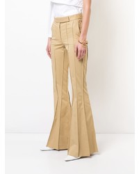 Pantalon flare marron clair Rosie Assoulin