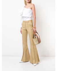 Pantalon flare marron clair Rosie Assoulin