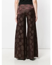 Pantalon flare marron foncé Romeo Gigli Vintage