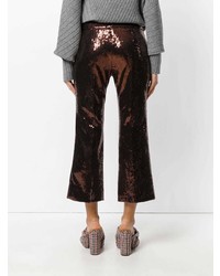 Pantalon flare marron foncé N°21