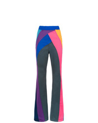 Pantalon flare multicolore À La Garçonne