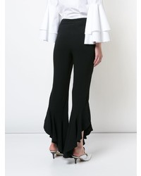 Pantalon flare noir Josie Natori