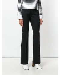 Pantalon flare noir Burberry Vintage