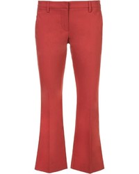 Pantalon flare rouge Brunello Cucinelli