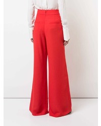 Pantalon flare rouge Veronica Beard