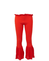 Pantalon flare rouge Helen Lawrence