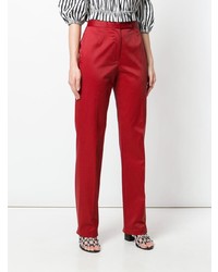 Pantalon flare rouge Moschino Vintage