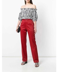 Pantalon flare rouge Moschino Vintage