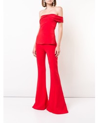 Pantalon flare rouge Cushnie