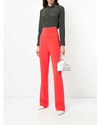 Pantalon flare rouge Semsem