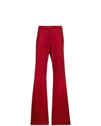 Pantalon flare rouge Romeo Gigli Vintage