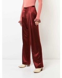 Pantalon flare rouge Jill Stuart