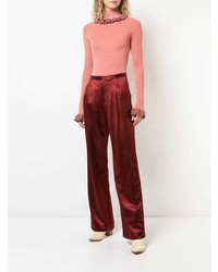 Pantalon flare rouge Jill Stuart