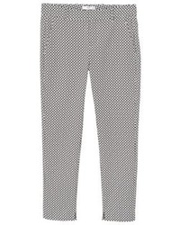 Pantalon imprimé blanc Mango