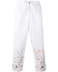 Pantalon imprimé blanc Paura