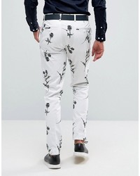 Pantalon imprimé blanc Asos