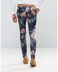 Pantalon imprimé bleu marine Asos