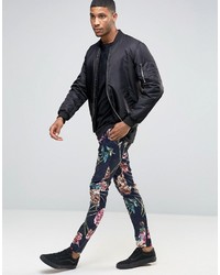 Pantalon imprimé bleu marine Asos