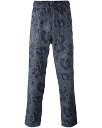 Pantalon imprimé bleu YMC