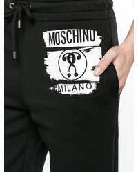 Pantalon imprimé noir Moschino