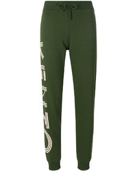 Pantalon imprimé vert foncé Kenzo