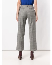 Pantalon large à carreaux gris Tonello