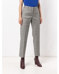 Pantalon large à carreaux gris Tonello