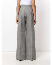 Pantalon large à carreaux gris Antonio Berardi