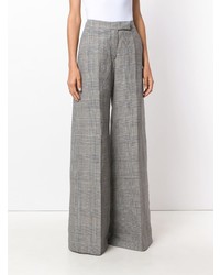 Pantalon large à carreaux gris Antonio Berardi