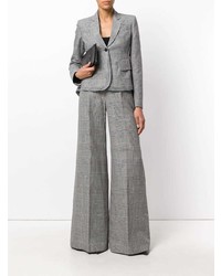 Pantalon large à carreaux gris Antonio Berardi