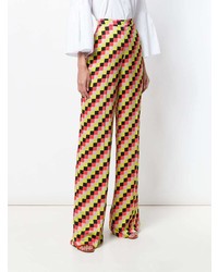 Pantalon large à carreaux multicolore Etro