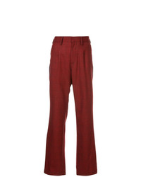 Pantalon large à carreaux rouge Kolor