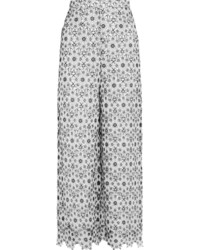 Pantalon large à fleurs blanc Zimmermann