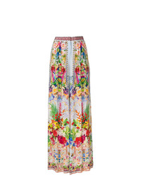 Pantalon large à fleurs multicolore Camilla