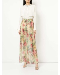 Pantalon large à fleurs multicolore Zimmermann